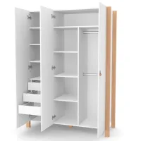 Dulap Veres Monaco 131 x 47.2 x 179.5 / PAL / White photo 2