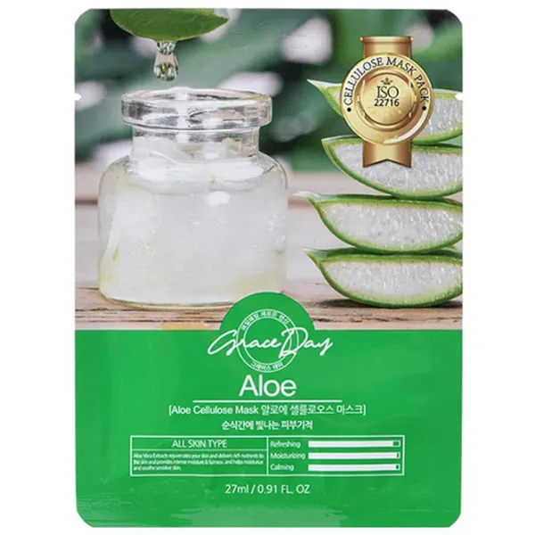 Mască pentru față Grace Day Aloe Vera Mască/ Toate tipurile photo 1
