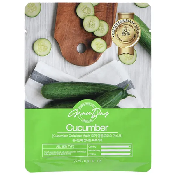 Медицинская маска Grace Day Cucumber Маска/ Все типы photo 1