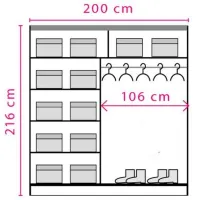 Dulap Fadome Effect 200 x 59 x 216 / PAL / Pin Andersen photo 3