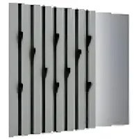 Вешалка с зеркалом Sokme Elba Шиншила серая