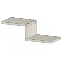 Полка ML-Mobila ML-7 ДСП/ Дуб Крафт Белый