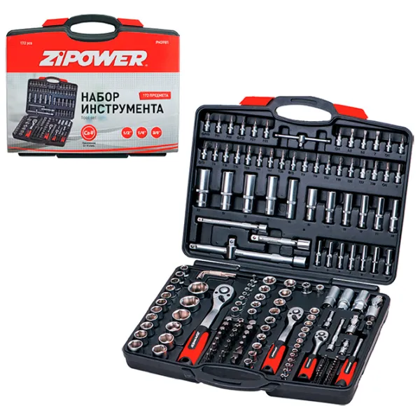 Набор инструментов Zipower PM3981 Количество в наборе: 172 photo 3
