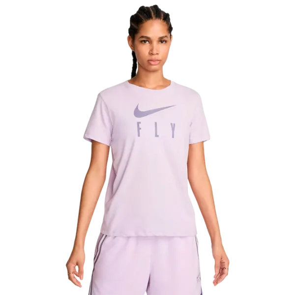 Tricou pentru femei Nike W Swoosh Fly Dri-FIT Graphic 57% bumbac, 43% poliester/ Purple photo 1