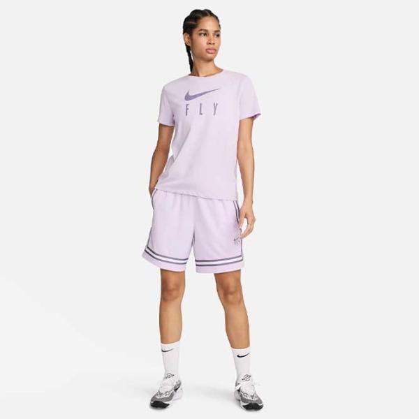 Футболка для женщин Nike W Swoosh Fly Dri-FIT Graphic 57% хлопок, 43% полиэстер/ Пурпурный photo 2