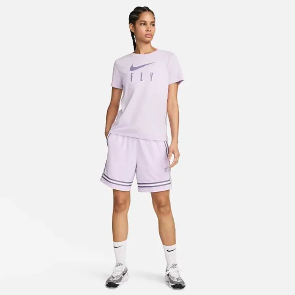 Футболка для женщин Nike W Swoosh Fly Dri-FIT Graphic 57% хлопок, 43% полиэстер/ Пурпурный photo 2
