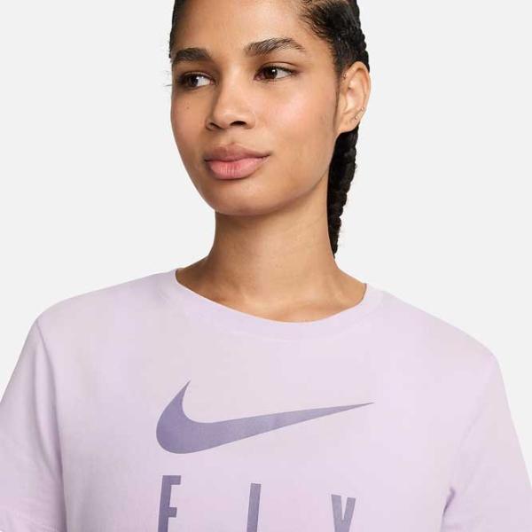 Футболка для женщин Nike W Swoosh Fly Dri-FIT Graphic 57% хлопок, 43% полиэстер/ Пурпурный photo 4