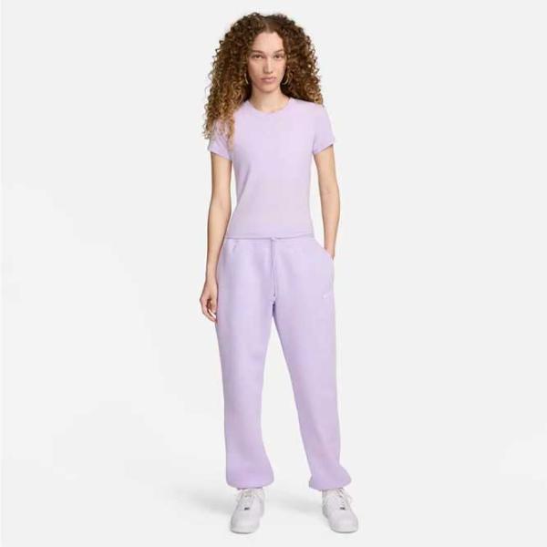 Tricou pentru femei Nike W Nsw Nk Chll Knt Md Crp 46% bumbac/ Purple photo 5