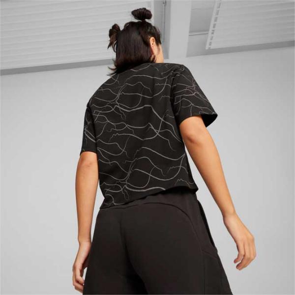 Футболка для женщин Puma Motion Aop Tee 100% хлопок/ Black photo 4