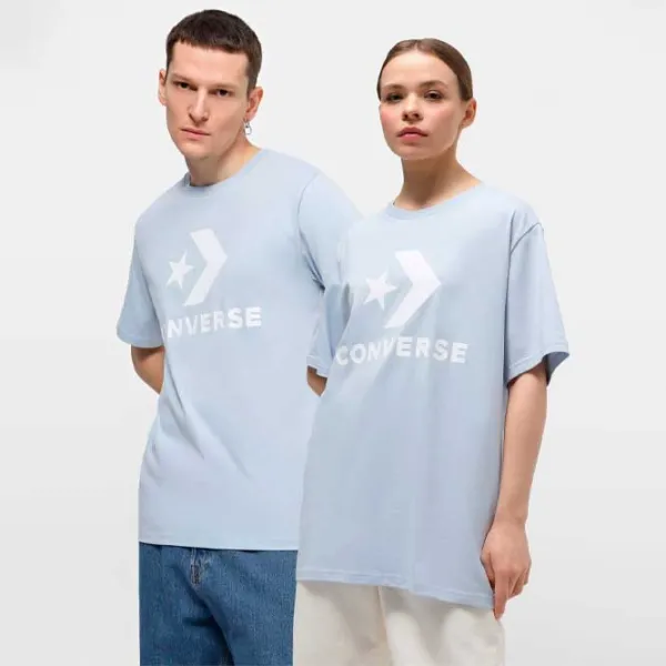 Футболка для женщин Converse Go-To Star Chevron 100% хлопок/ Небесно Голубой photo 2 Футболка для женщин Converse Go-To Star Chevron 100% хлопок/ Небесно Голубой photo 2