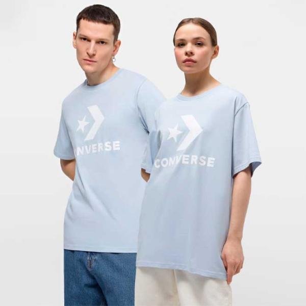 Tricou pentru femei Converse Go-To Star Chevron 100% bumbac/ Sierra Blue photo 2