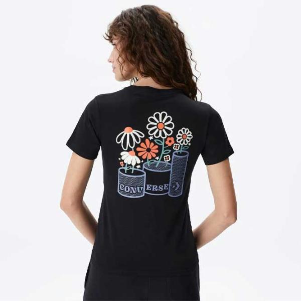 Tricou pentru femei Converse Spring Blooms Flower Tee 100% bumbac/ Black photo 2 Tricou pentru femei Converse Spring Blooms Flower Tee 100% bumbac/ Black photo 2