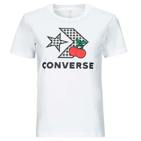 Tricou pentru femei Converse Cherry Star Chevron Infill Tee 100% bumbac/ White photo 3 Tricou pentru femei Converse Cherry Star Chevron Infill Tee 100% bumbac/ White photo 3