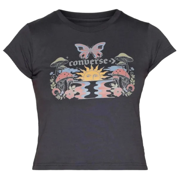 Футболка для женщин Converse Blooming Skate Tee 100% хлопок/ Gray photo 1 Футболка для женщин Converse Blooming Skate Tee 100% хлопок/ Gray photo 1