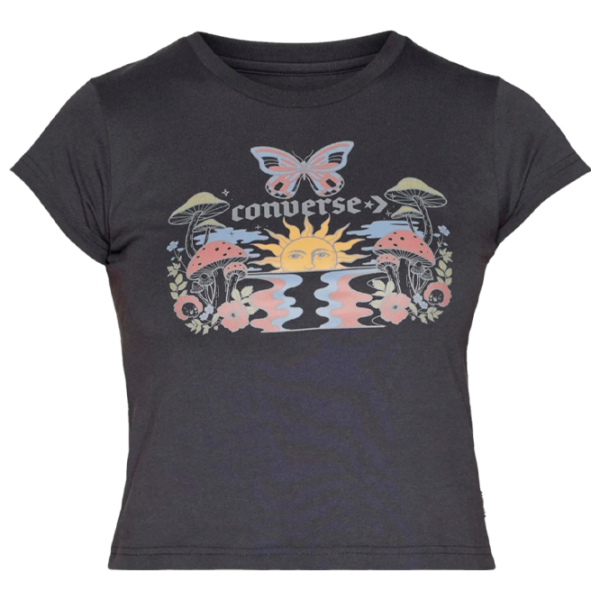 Футболка для женщин Converse Blooming Skate Tee 100% хлопок/ Gray photo 1 Футболка для женщин Converse Blooming Skate Tee 100% хлопок/ Gray photo 1