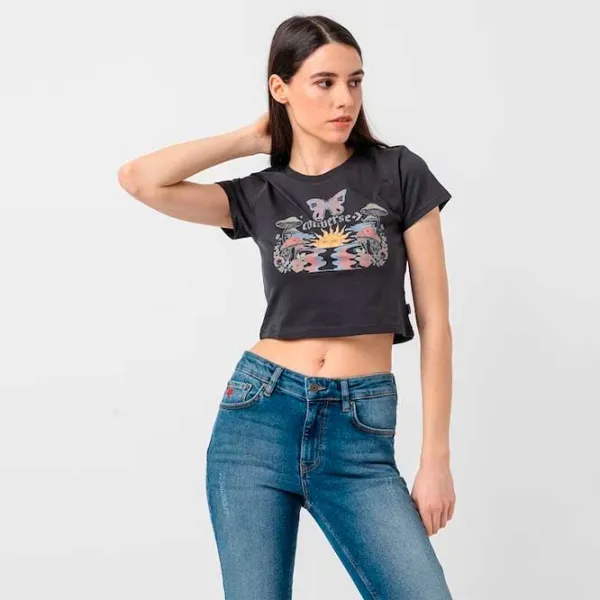 Футболка для женщин Converse Blooming Skate Tee 100% хлопок/ Gray photo 2 Футболка для женщин Converse Blooming Skate Tee 100% хлопок/ Gray photo 2