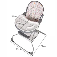 Scaun de masă Polini Kids Unicorn Hello baby () / 6 luni / Gray photo 10