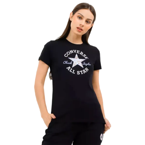 Tricou pentru femei Converse Chuck Patch Infill Tee 100% bumbac/ Black photo 1 Tricou pentru femei Converse Chuck Patch Infill Tee 100% bumbac/ Black photo 1