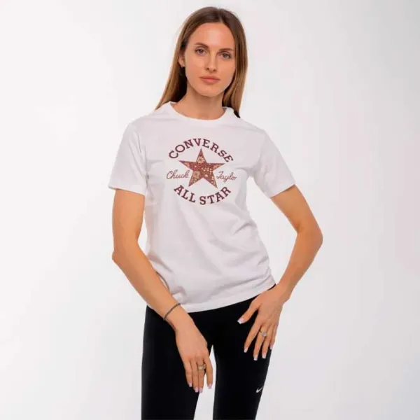 Футболка для женщин Converse Chuck Patch Infill Tee 100% хлопок/ White photo 2