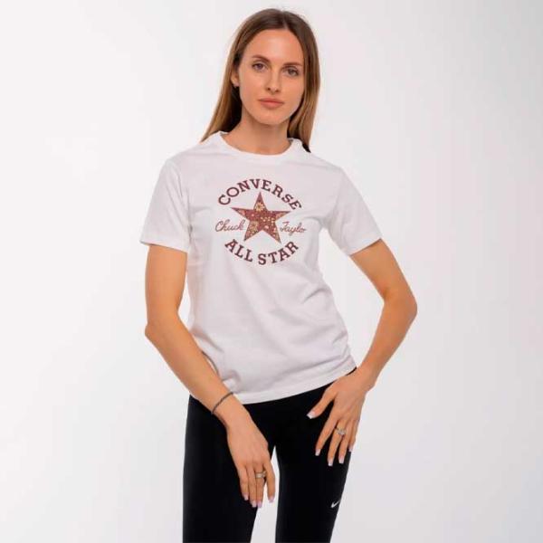 Футболка для женщин Converse Chuck Patch Infill Tee 100% хлопок/ White photo 2
