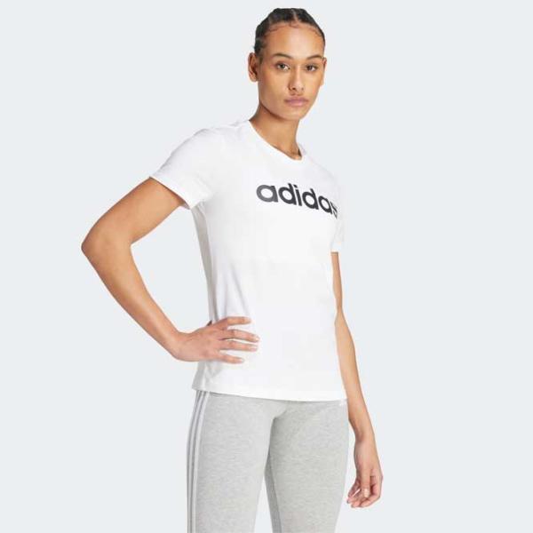 Футболка для женщин Adidas Essentials Slim Logo Tee 100% хлопок/ White photo 4