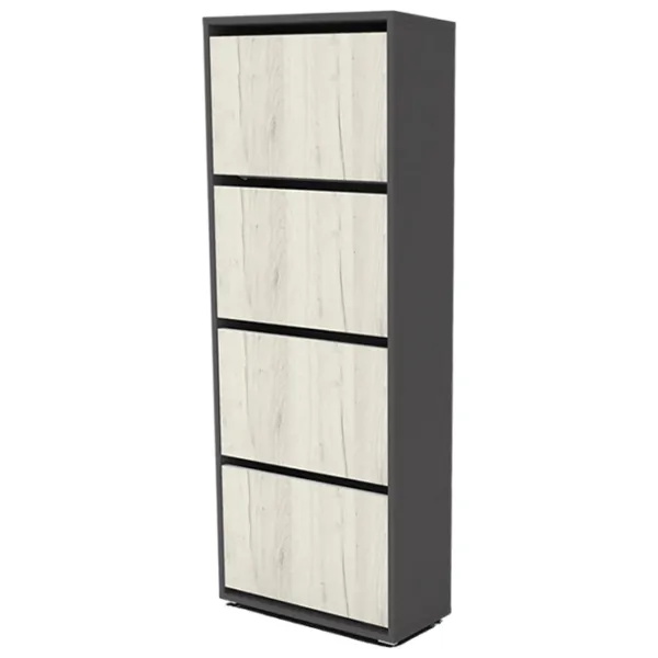 Dulap pentru încălțăminte ML-Mobila ML-3 154.8 x 60 x 25/ Anthracite/ Stejar Craft Alb photo 1 Dulap pentru încălțăminte ML-Mobila ML-3 154.8 x 60 x 25/ Anthracite/ Stejar Craft Alb photo 1