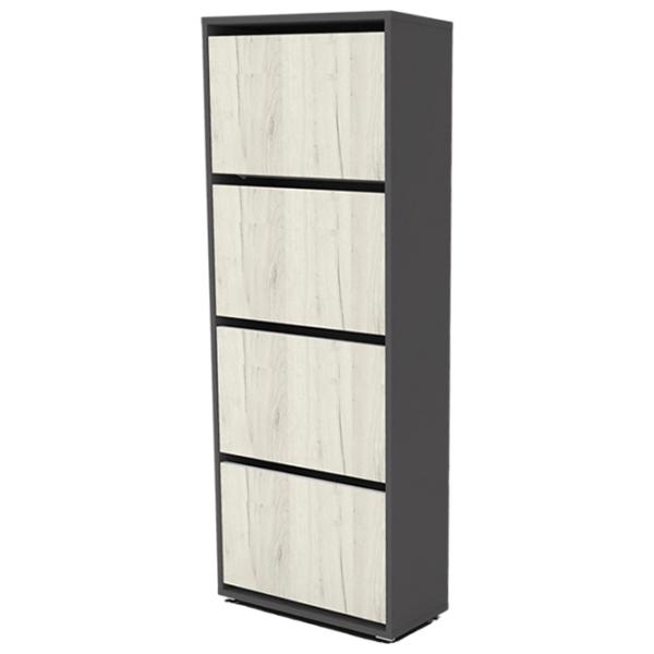 Dulap pentru încălțăminte ML-Mobila ML-3 154.8 x 60 x 25/ Anthracite/ Stejar Craft Alb photo 1 Dulap pentru încălțăminte ML-Mobila ML-3 154.8 x 60 x 25/ Anthracite/ Stejar Craft Alb photo 1