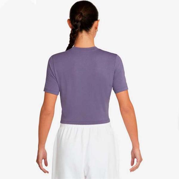 Футболка для женщин Nike W Nsw Tee Essntl Slim Crp Lbr 52% полиэстер/ Пурпурный photo 2