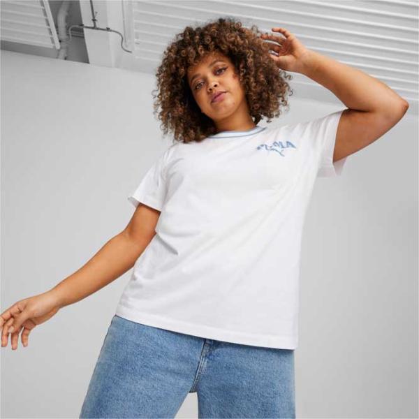 Футболка для женщин Puma Squad Tee 100% хлопок/ White photo 3