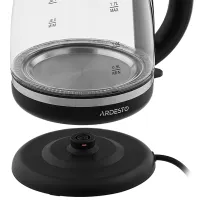 Ceainic electric Ardesto EKL-F100 1.7l / Ascuns spirală / Black photo 5