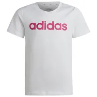Tricou pentru fete Adidas Essentials Linear Logo Cotton Slim Fit Tee  / White