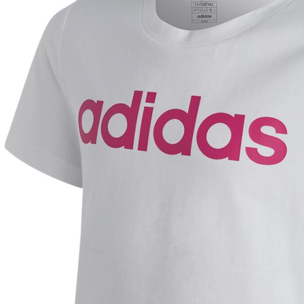 Футболка для девочек Adidas Essentials Linear Logo Cotton Slim Fit Tee  / Белый photo 3 Футболка для девочек Adidas Essentials Linear Logo Cotton Slim Fit Tee  / Белый photo 3
