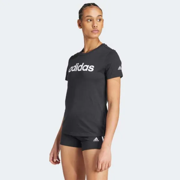 Tricou pentru femei Adidas Essentials Slim Logo Tee 100% bumbac/ Black photo 2
