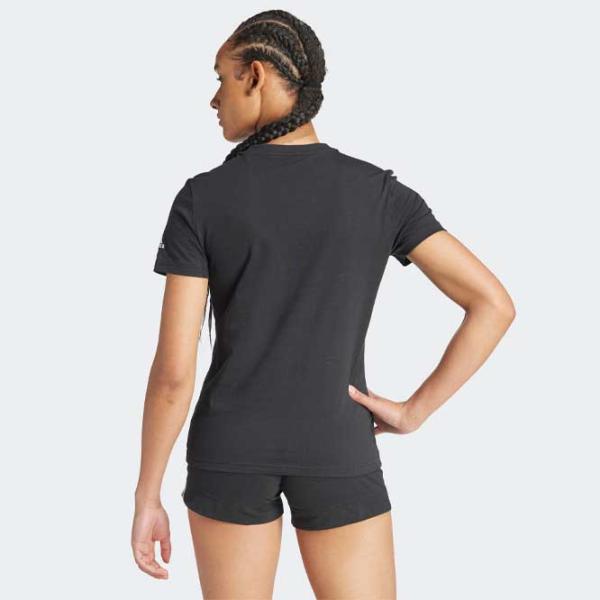 Футболка для женщин Adidas Essentials Slim Logo Tee 100% хлопок/ Black photo 3