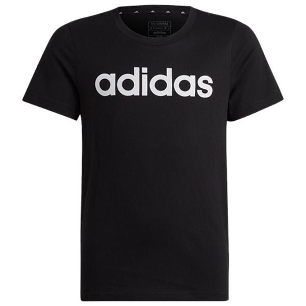 Tricou pentru fete Adidas Essentials Linear Logo Cotton Slim Fit Tee  / Black photo 1 Tricou pentru fete Adidas Essentials Linear Logo Cotton Slim Fit Tee  / Black photo 1