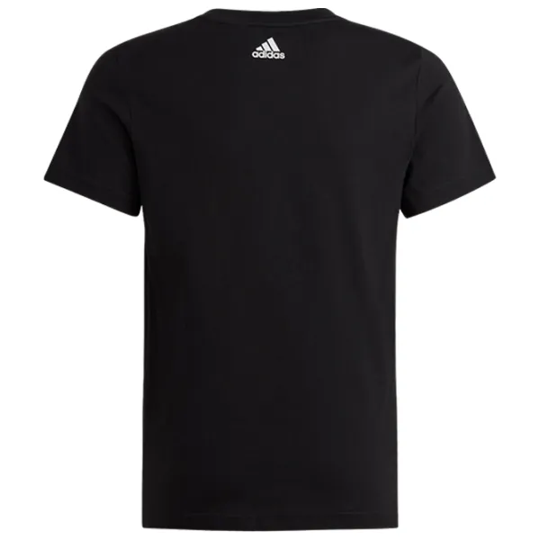 Tricou pentru fete Adidas Essentials Linear Logo Cotton Slim Fit Tee  / Black photo 2 Tricou pentru fete Adidas Essentials Linear Logo Cotton Slim Fit Tee  / Black photo 2