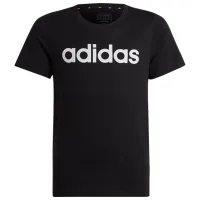 Tricou pentru fete Adidas Essentials Linear Logo Cotton Slim Fit Tee  / Black