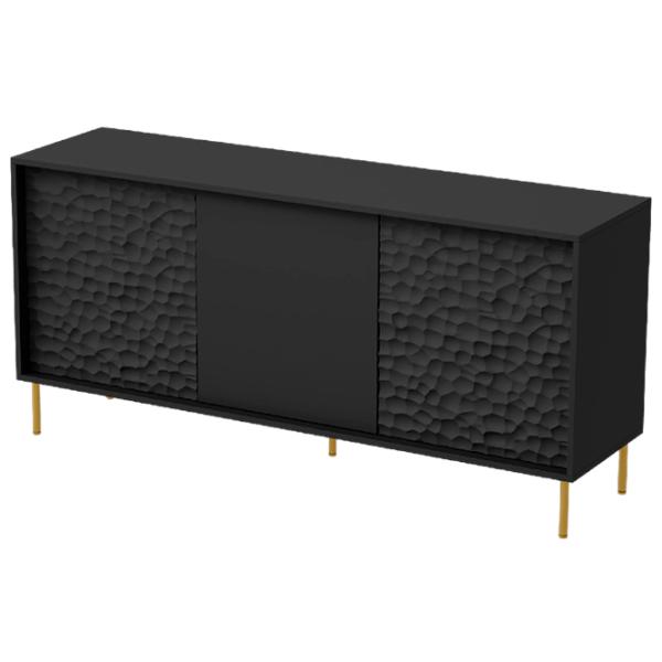 Comodă Halmar Bullet KM-1 73 x 155 x 41/ MDF/ Black photo 1