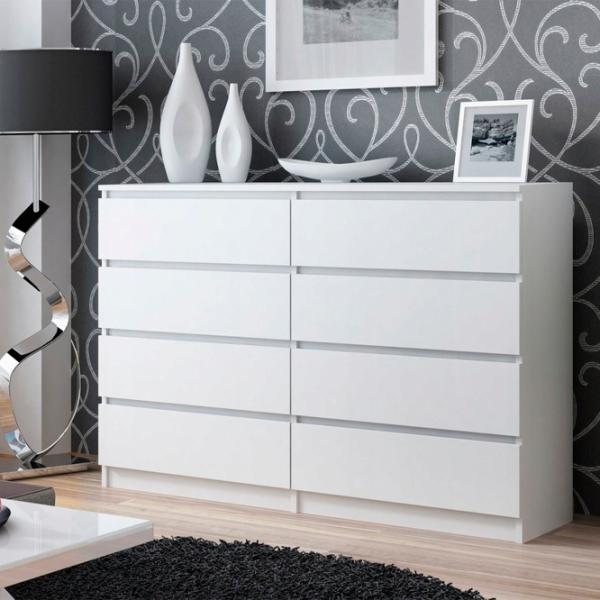 Comodă TopEshop Malwa M8 140 97 x 138 x 40/ LPAL/ Alb photo 2 Comodă TopEshop Malwa M8 140 97 x 138 x 40/ LPAL/ Alb photo 2