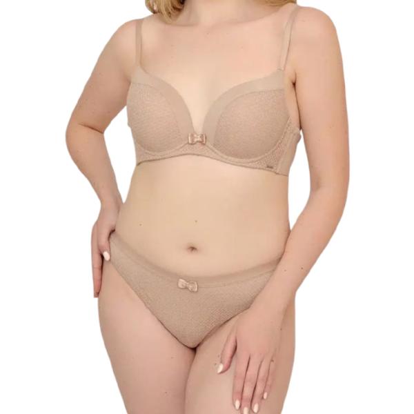 Set lengerie pentru femei Balaloum AP9365 85C/ Beige/ Push-up photo 1