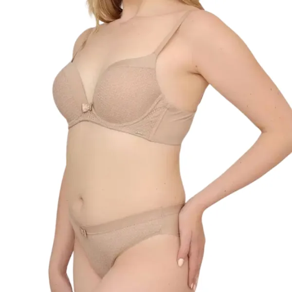 Set lengerie pentru femei Balaloum AP9365 85C/ Beige/ Push-up photo 2