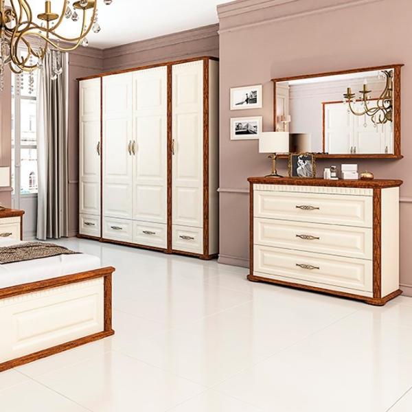 Comodă Neman Marsel МН-126-06 93 x 105 x 52/ MDF/ Cream photo 2