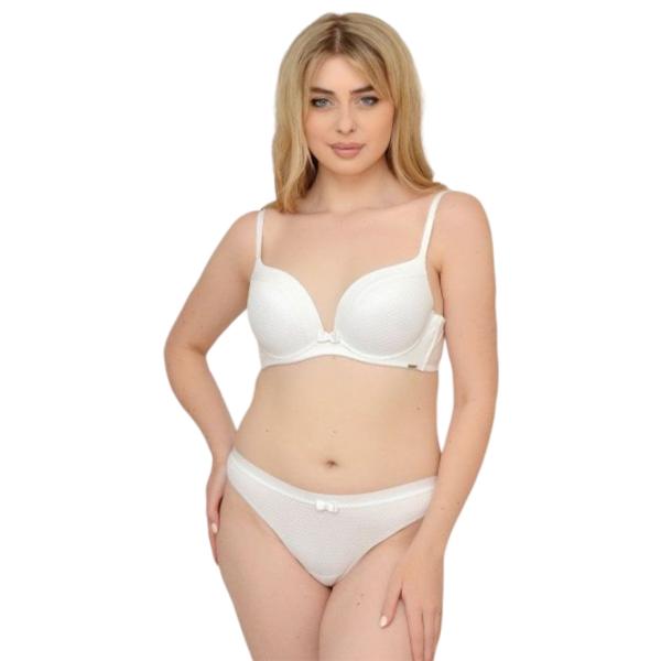 Комплект нижнего белья для женщин Balaloum AP9365 80B/ White/ Пуш-ап photo 1