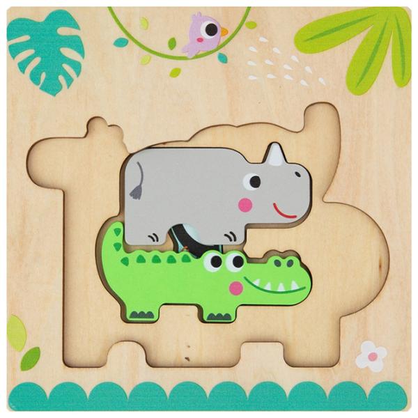 Пазл 3D Tooky Toy Дикие животные 1+/ Количество деталей: 7 photo 3