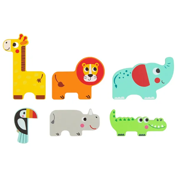 Пазл 3D Tooky Toy Дикие животные 1+/ Количество деталей: 7 photo 5