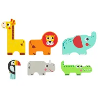 Пазл 3D Tooky Toy Дикие животные 1+/ Количество деталей: 7 photo 5