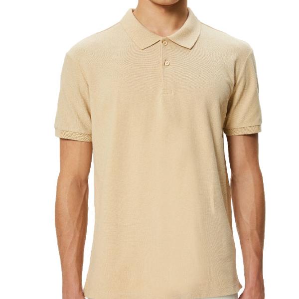 Tricou polo pentru bărbați Koton BCS Beige photo 4