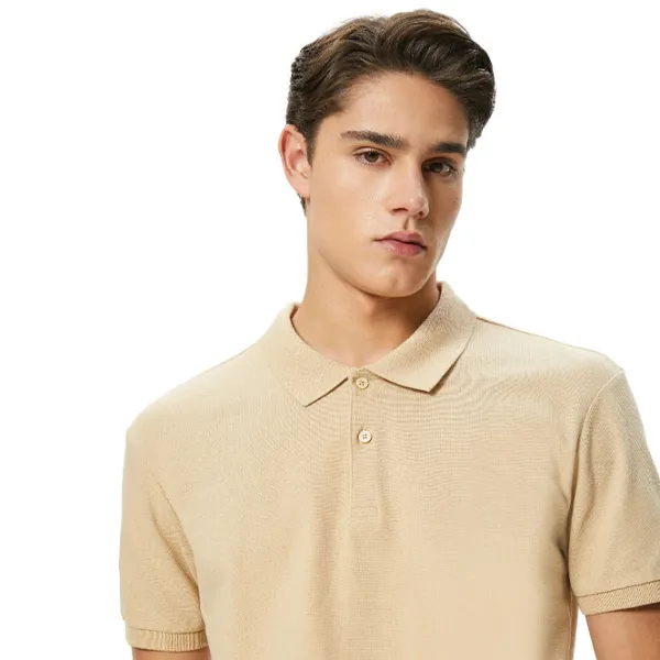Tricou polo pentru bărbați Koton BCS Beige photo 3 Tricou polo pentru bărbați Koton BCS Beige photo 3