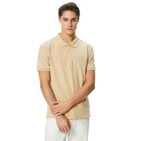 Tricou polo pentru bărbați Koton BCS Beige photo 1 Tricou polo pentru bărbați Koton BCS Beige photo 1