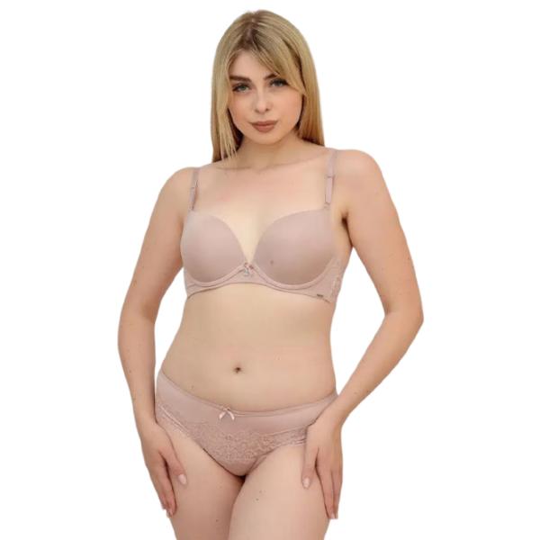 Set lengerie pentru femei Balaloum AP9398-B 85B/ Beige/ Push-up photo 1 Set lengerie pentru femei Balaloum AP9398-B 85B/ Beige/ Push-up photo 1